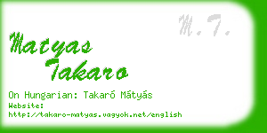 matyas takaro business card